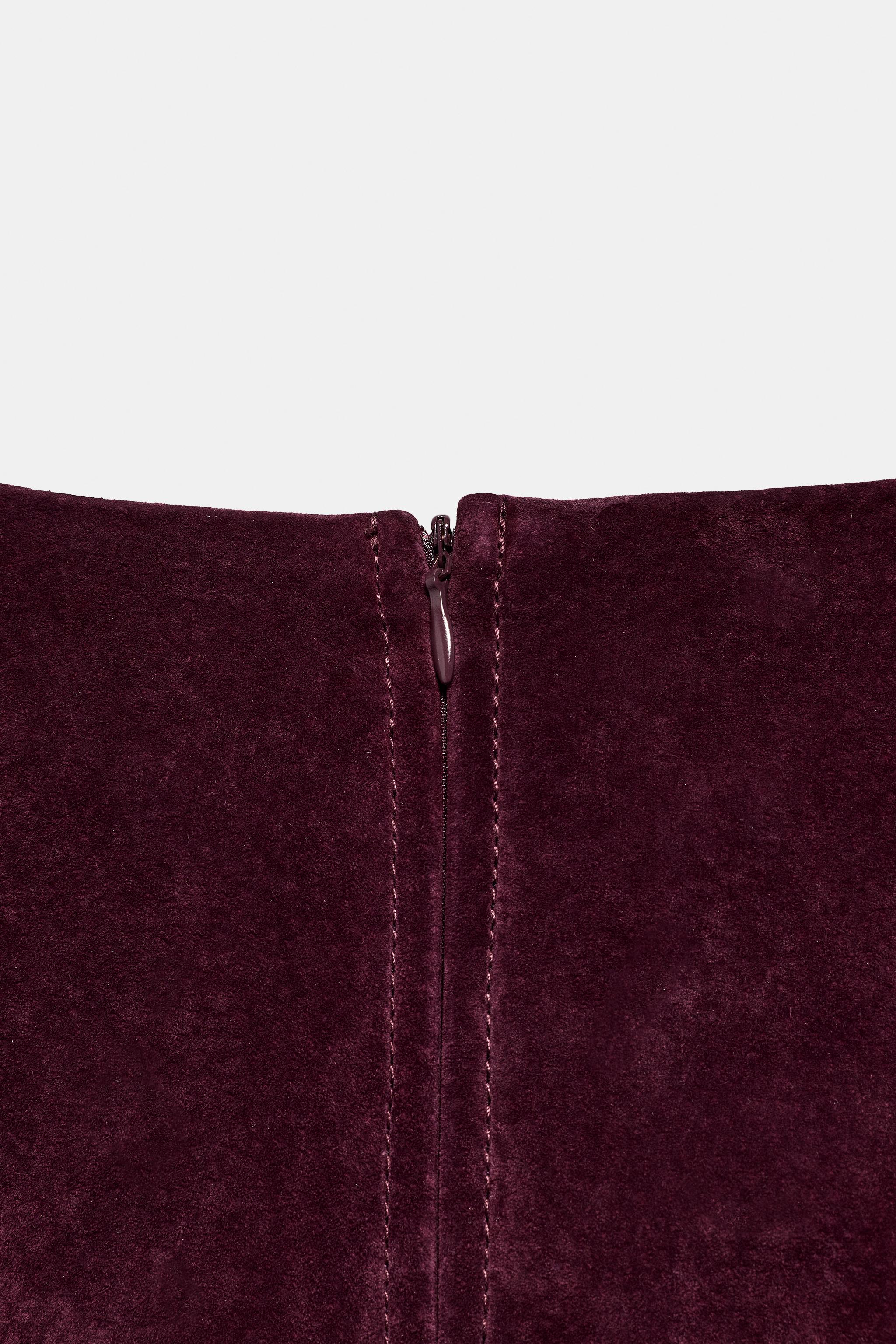 100% SUEDE LEATHER SHORT DRESS